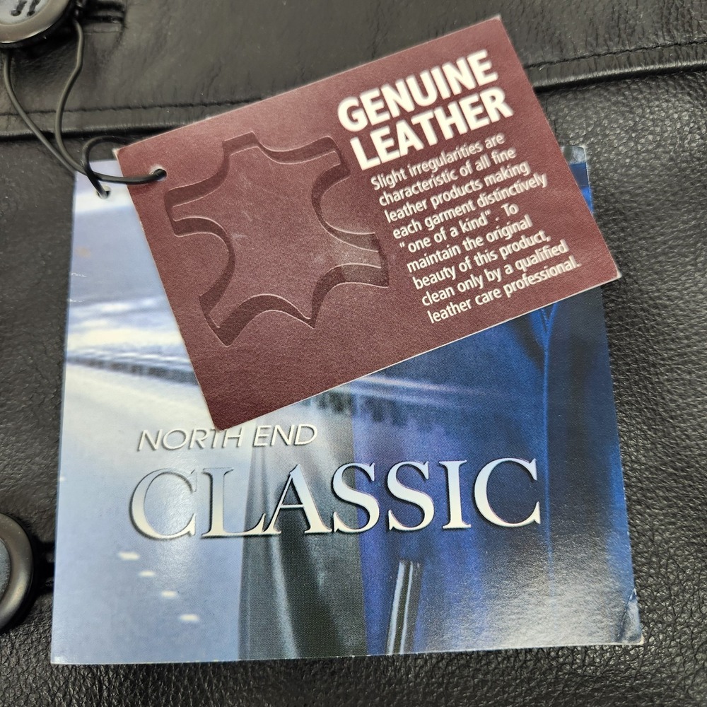 NWT North End Classic‎ Men's M Black Leather Jacket w/  Ezem™ System - Picture 8 of 16